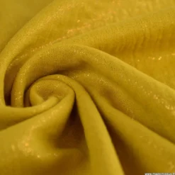 Double gaze de coton irisé Lurex fond Ocre -OEKO TEX