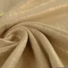 Double gaze de coton irisé Lurex fond Beige -OEKO TEX