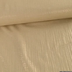 Double gaze de coton irisé Lurex fond Beige -OEKO TEX
