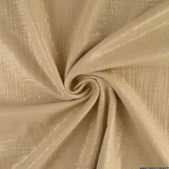 Double gaze de coton irisé Lurex fond Beige -OEKO TEX