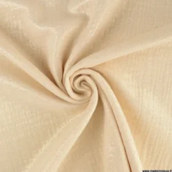 Double gaze de coton irisé Lurex fond Sable -OEKO TEX