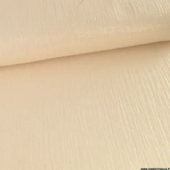Double gaze de coton irisé Lurex fond Sable -OEKO TEX