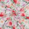 Double gaze Emalie motif fleuri rose, parme et vert - OEKO TEX