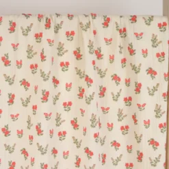 Double gaze Fergie motif fleurs fond écru - OEKO TEX