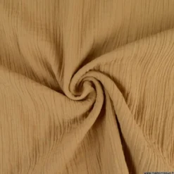 Double gaze grande largeur coloris Camel (280cm) - OEKO TEX