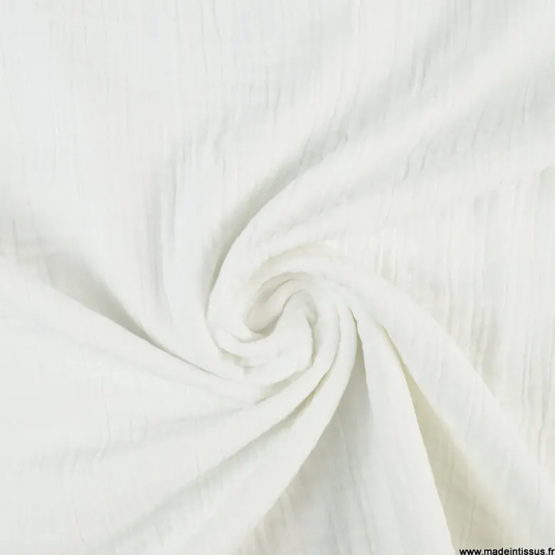 Double gaze grande largeur coloris blanc (280cm) - OEKO TEX