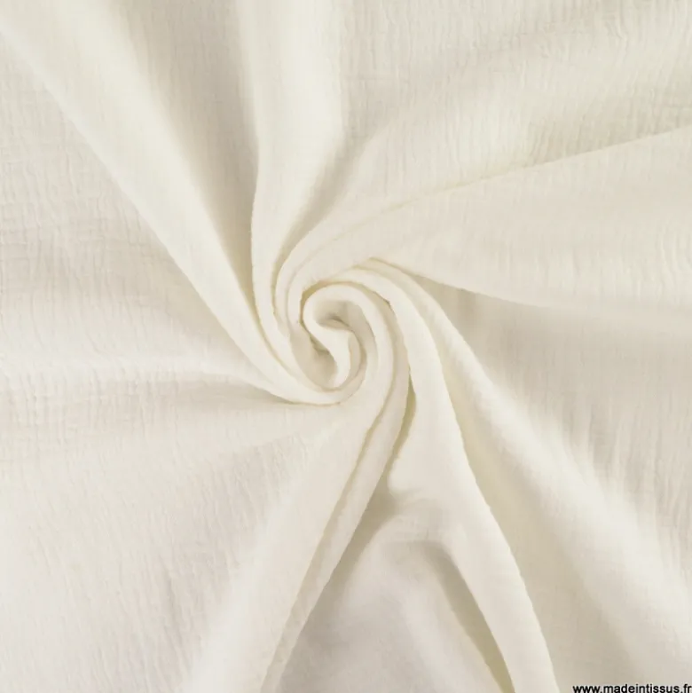 Double gaze grande largeur coloris Blanc cassé Milk (280cm) - OEKO TEX