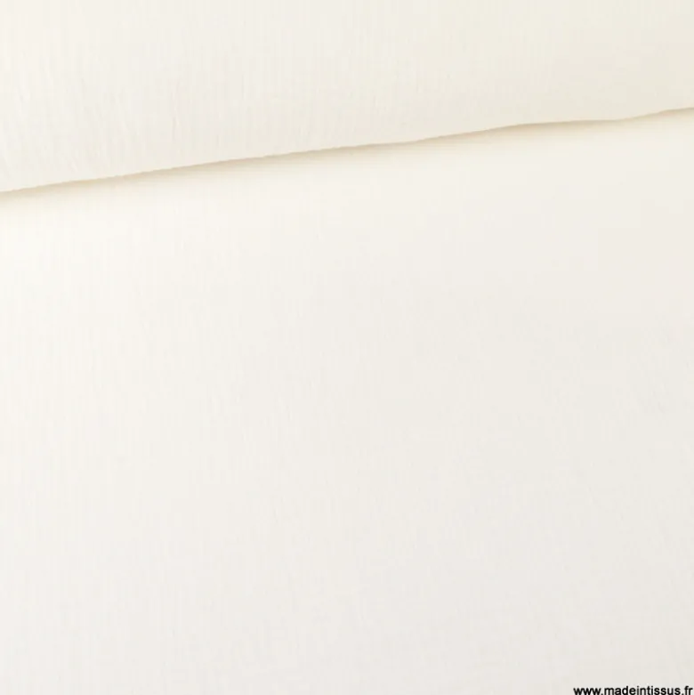 Double gaze grande largeur coloris Blanc cassé Milk (280cm) - OEKO TEX