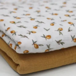 Double gaze motif citrons vintage