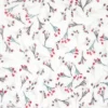 Double gaze motif fleurs de lin - OEKO TEX