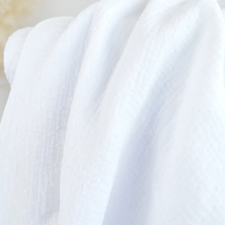 Double gaze plumetis Blanc - OEKO TEX