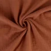 Double gaze Slub effet lin coloris Terracotta - OEKO TEX