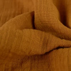 Double gaze Slub effet lin coloris Caramel - OEKO TEX