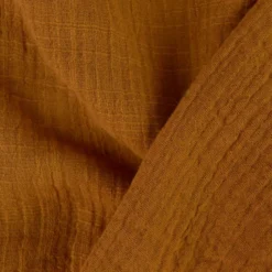 Double gaze Slub effet lin coloris Caramel - OEKO TEX