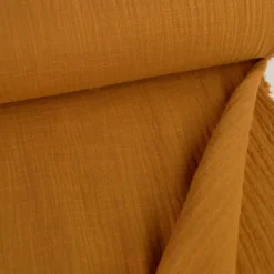 Double gaze Slub effet lin coloris Caramel - OEKO TEX