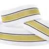 Elastique Lurex à rayures Blanc et Or 40mm - au mètre
