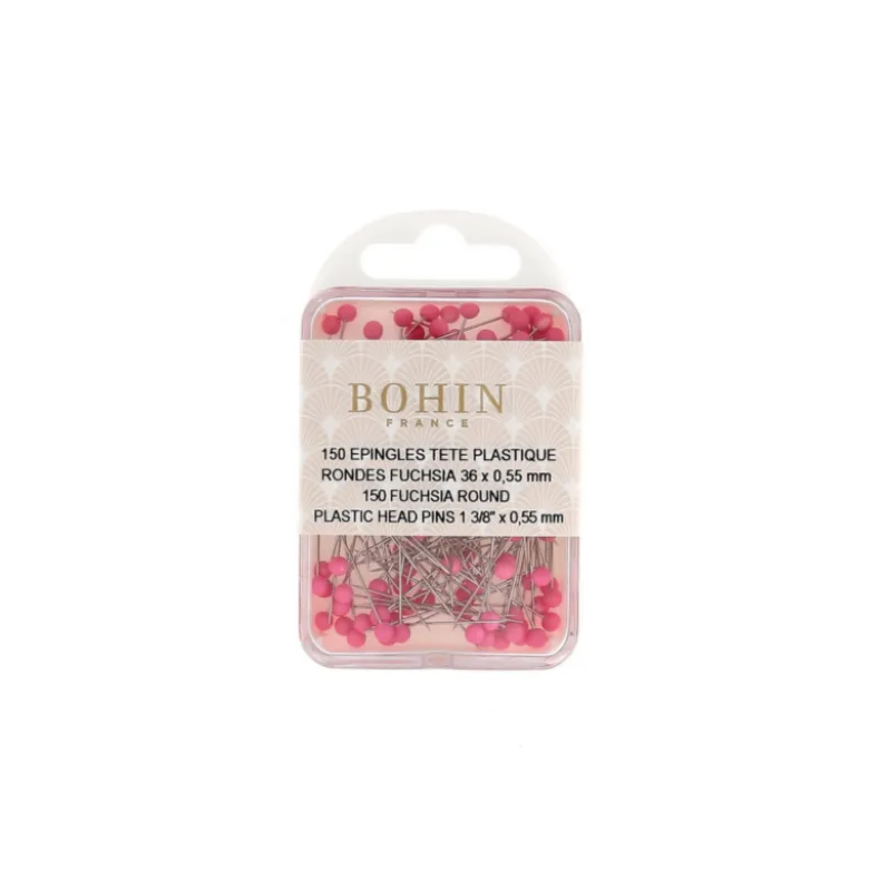 Epingles tête ronde rose fuchsia - Bohin