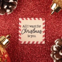 Etiquette tissée - All i want for Christmas is you