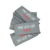 Etiquette tissée à coudre message "Made with Love" 20x45mm