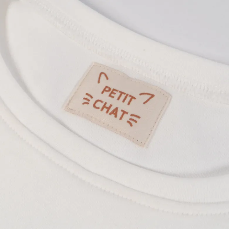 Etiquette tissée "PETIT CHAT" - Ikatee