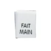 Etiquette tissée pliée à coudre message "FAIT MAIN" 15x40mm