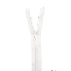 Fermeture éclair en nylon. col 400 Blanc