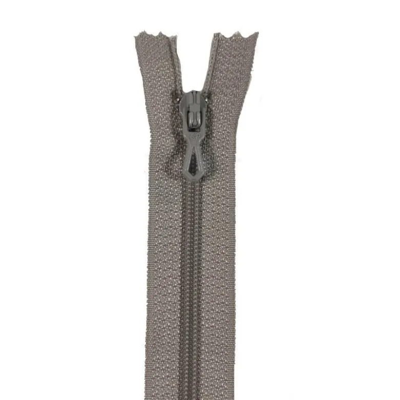 Fermeture éclair en nylon. col 432 Gris clair