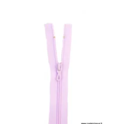 Fermeture éclair en nylon. col 876 Lilas