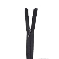 Fermeture éclair Fine et légère en nylon - séparable col 460 Noir Z45