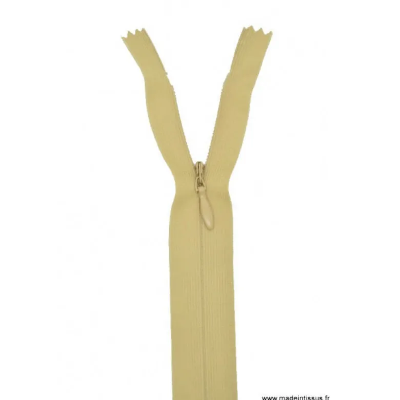 Fermeture éclair invisible en nylon Z41 col 910 Safari