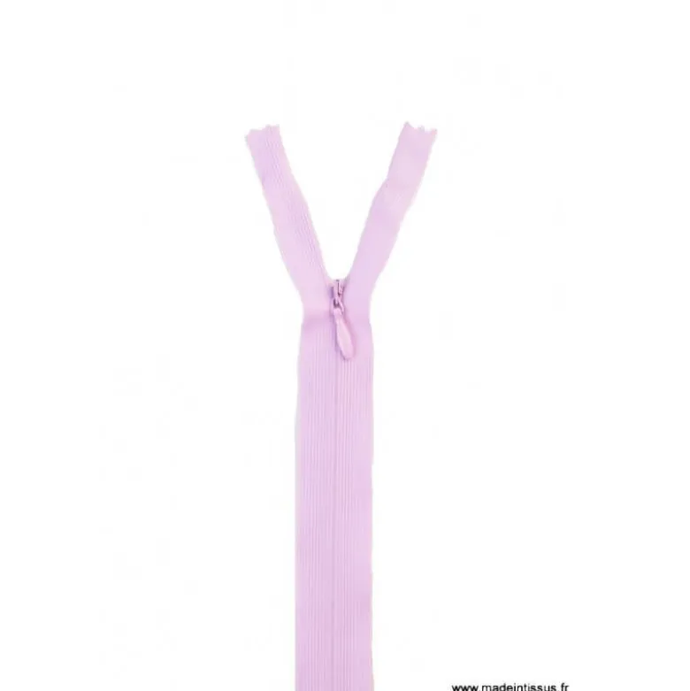 Fermeture éclair invisible en nylon Z41 col 876 Lilas