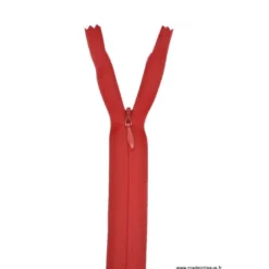 Fermeture éclair invisible en nylon Z41 col 850 Rouge sang