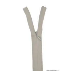 Fermeture éclair invisible en nylon Z41 col 432 Gris clair