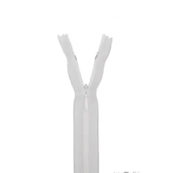 Fermeture éclair invisible en nylon Z41 col 400 BLANC