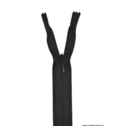 Fermeture éclair invisible en nylon Z41 col 460 Noir