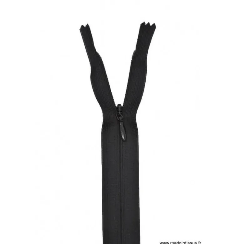 Fermeture éclair invisible en nylon Z41 col 460 Noir