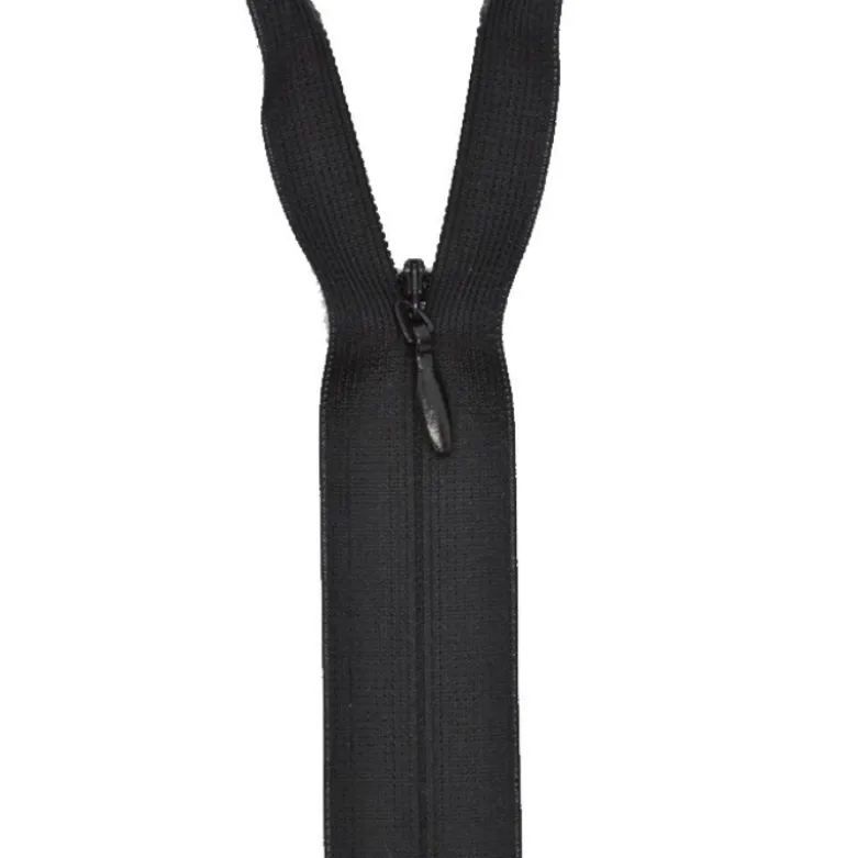 Fermeture éclair invisible en nylon Z41 col 460 Noir