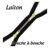 Fermeture éclair séparable double curseur en laiton - Noir