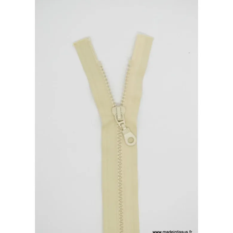 Fermeture éclair Séparable grosse maille 6mm Z54 col 417 Lin