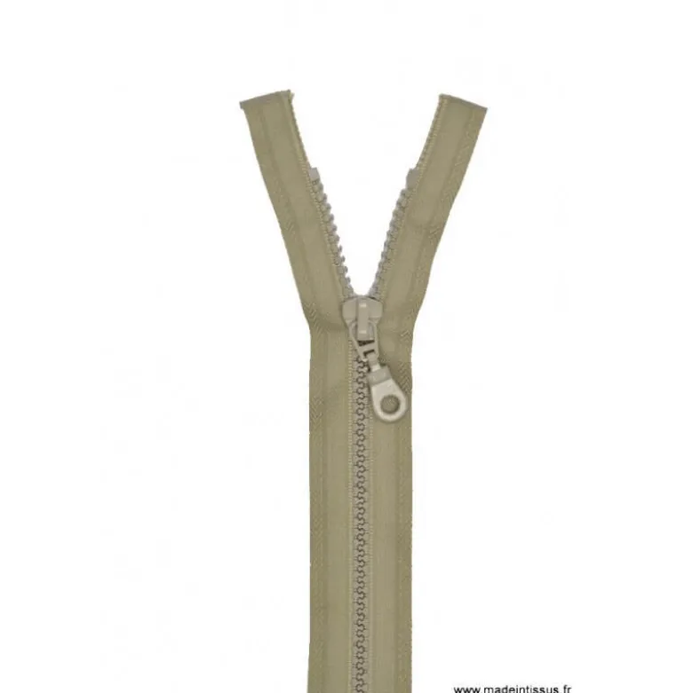 Fermeture éclair séparable grosse maille 6mm Z54 col 925 Grège