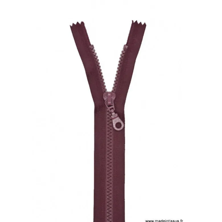 Fermeture éclair Séparable grosse maille 6mm Z54 col 870 Bordeaux
