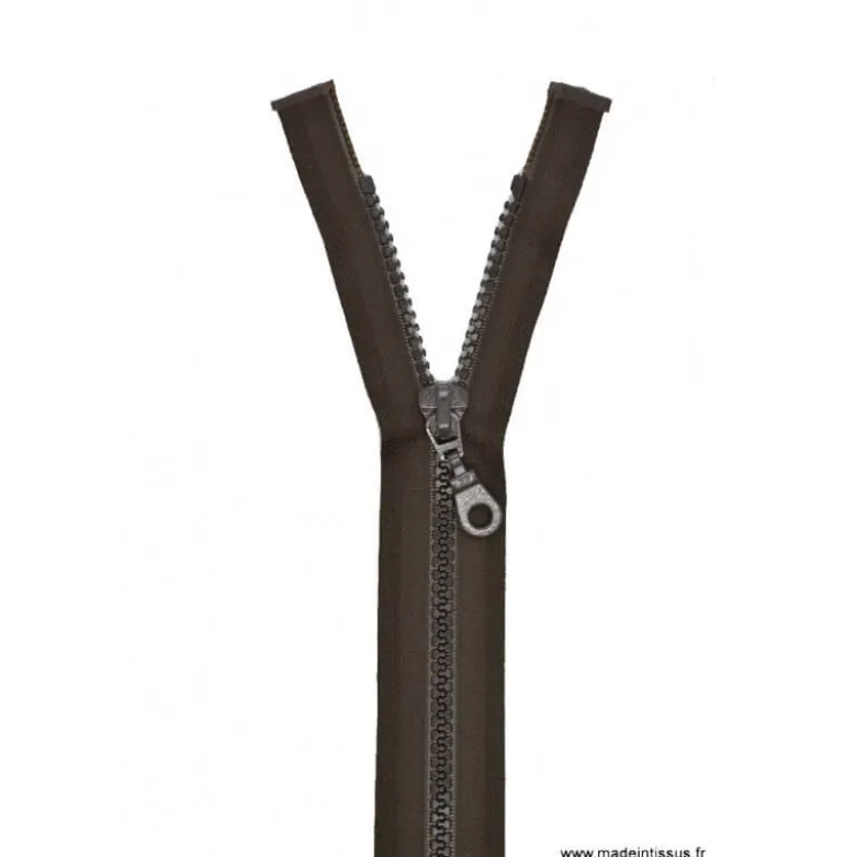 Fermeture éclair Séparable grosse maille 6mm Z54 col 990 Brou de Noix
