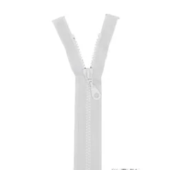 Fermeture éclair Séparable grosse maille 6mm Z54 col 400 Blanc