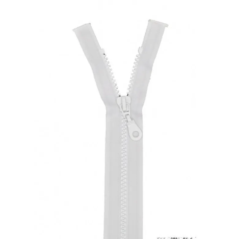 Fermeture éclair Séparable grosse maille 6mm Z54 col 400 Blanc