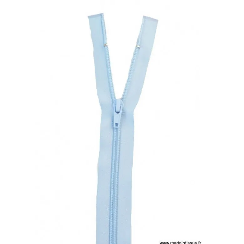 Fermeture éclair séparable Z52 col 505 Bleu layette
