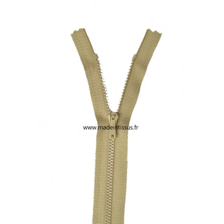 Fermeture éclair Z13 métallique coloris Beige 904
