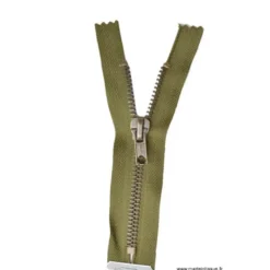 Fermeture éclair Z14 métallique coloris 765 Kaki foncé