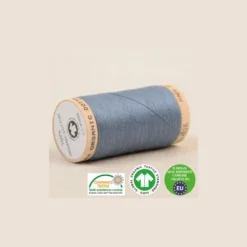 Fil à coudre Bio Gots 100% coton - 275 m - Bleu minéral