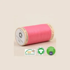 Fil à coudre Bio Gots 100% coton - 275 m - Rose bonbon