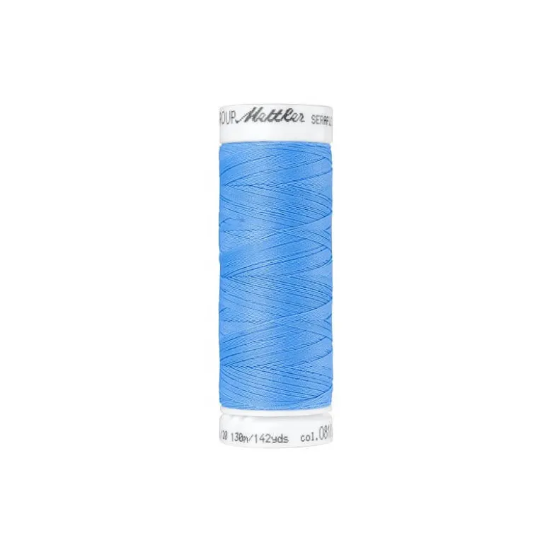 Fil à coudre élastique Seraflex bleu - Mettler - 130m